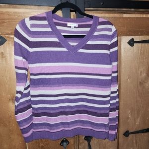 Striped V-Neck Sweater